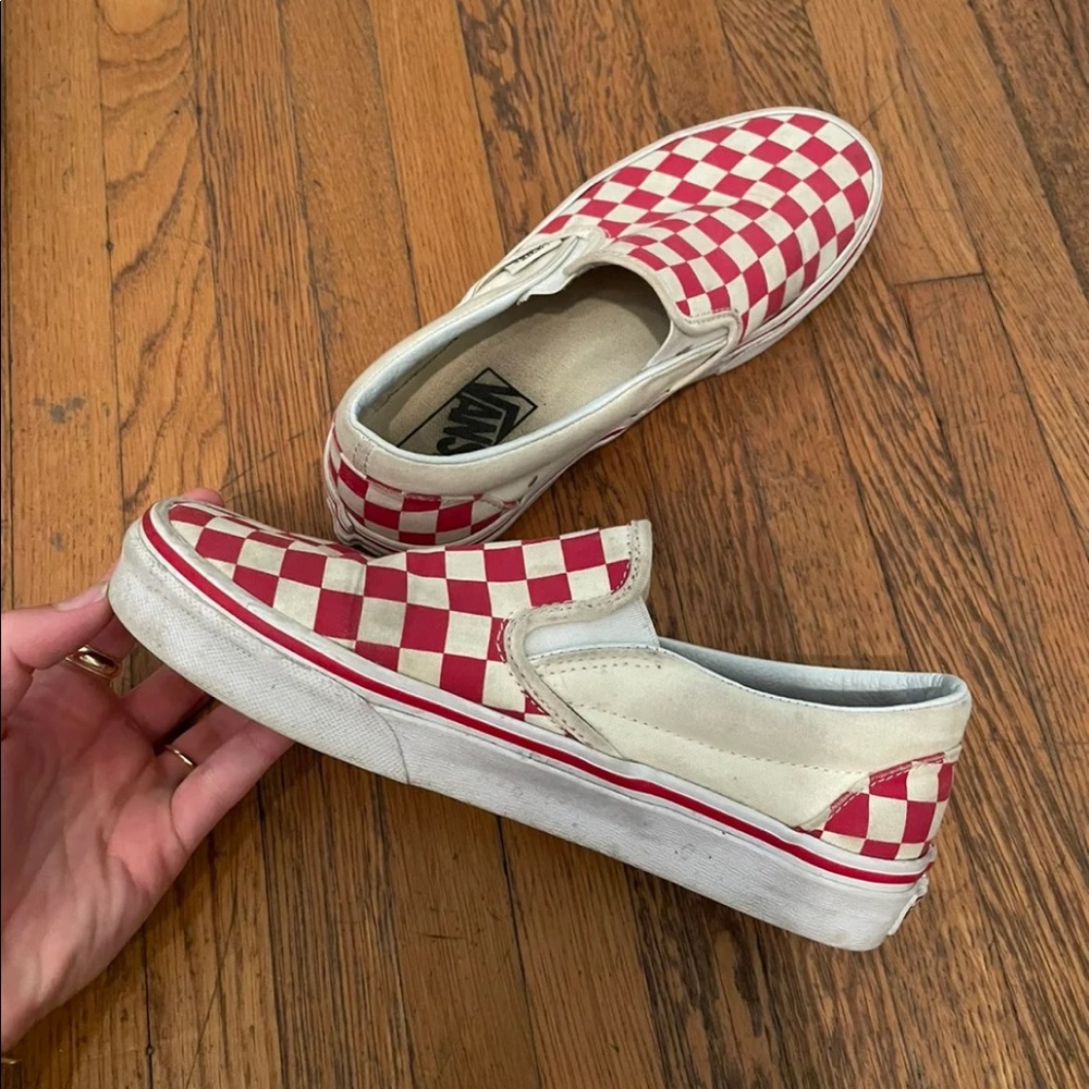 Red Checkerboard Vans